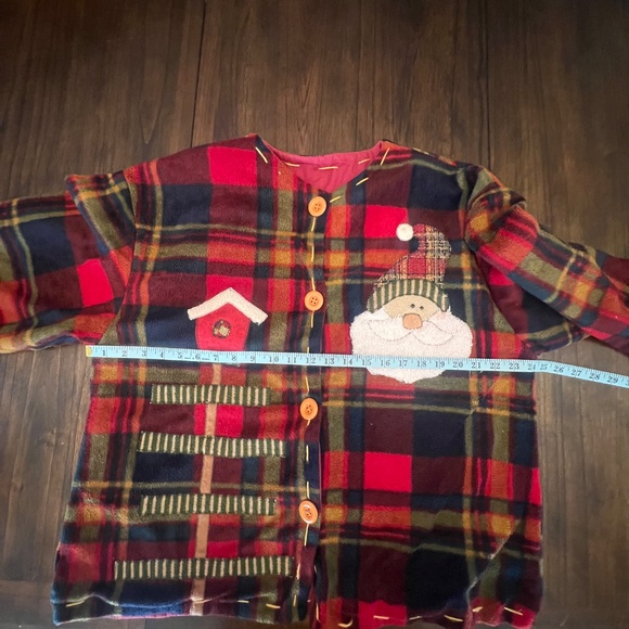 Vintage Red Plaid Christmas Jacket, Ugly Christmas Sweater, Size XL - Picture 10 of 10